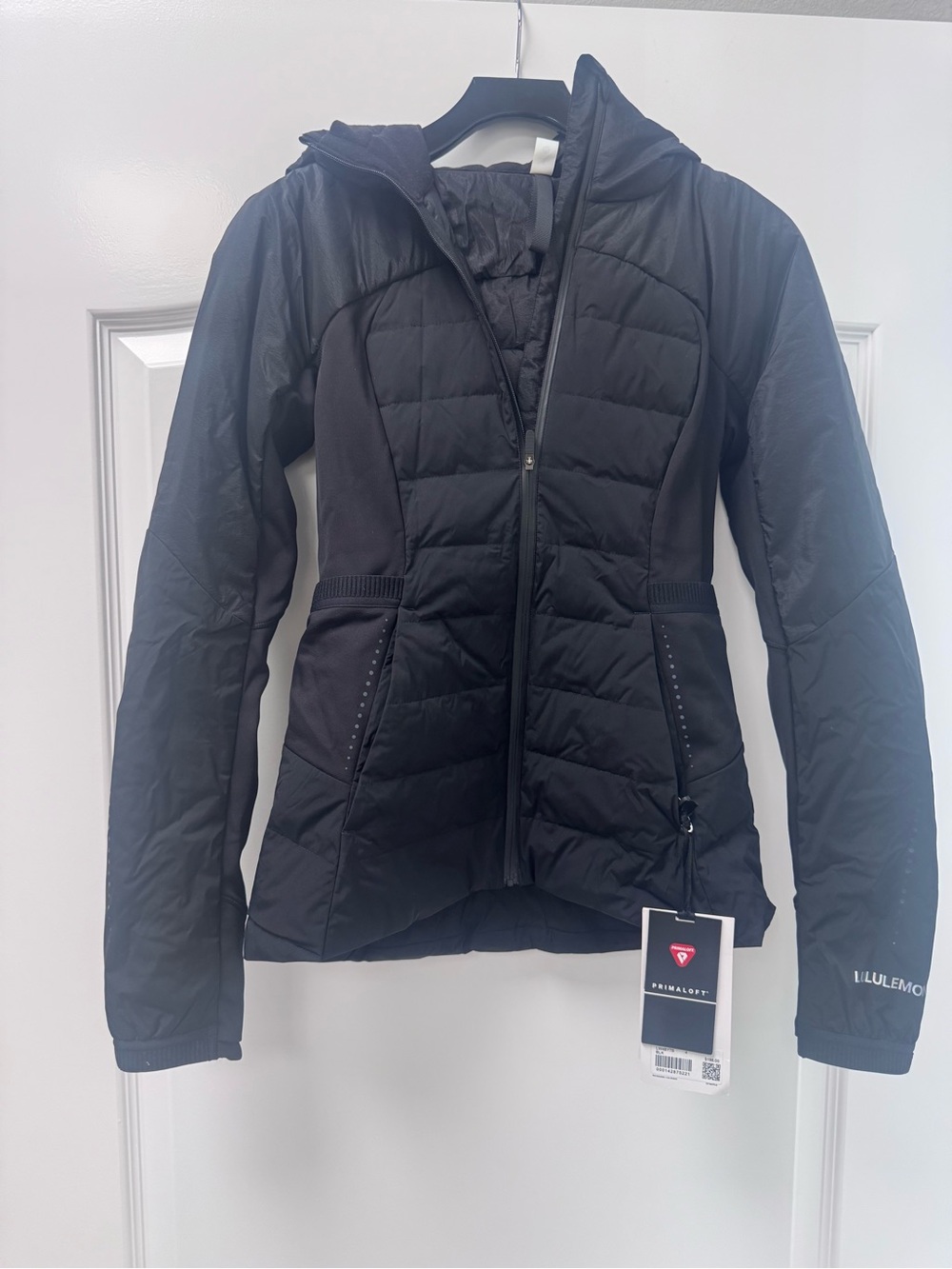 lululemon athletica Black Hooded Quilted Puffer Jacket